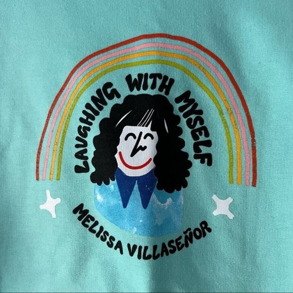 🍉 Melissa Villaseñor Laughing with Myself Mint Graphic Hoodie - Picture 5 of 10